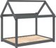 vidaXL Legowisko dla psa, szare, 111x80x100 cm, lite drewno sosnowe