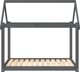 vidaXL Legowisko dla psa, szare, 111x80x100 cm, lite drewno sosnowe