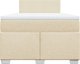 vidaXL Κρεβάτι κοντινεντάλ με στρώμα, κρεμ, ύφασμα, 120x200 εκ.