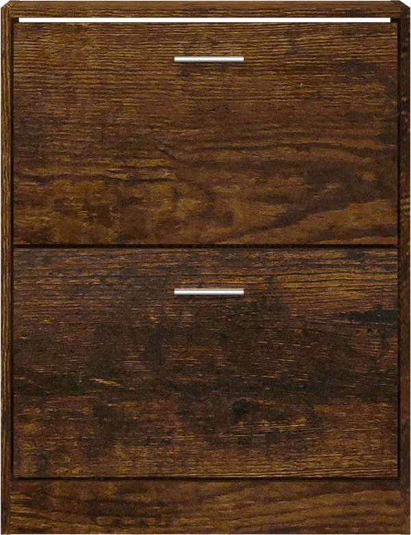 vidaXL Ράφι για παπούτσια, καπνιστή δρυς, 59x17x81 cm