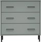 vidaXL vidaXL Komoda OSLO z 3 szufladami, szara, 77x40x79,5 cm, lite drewno