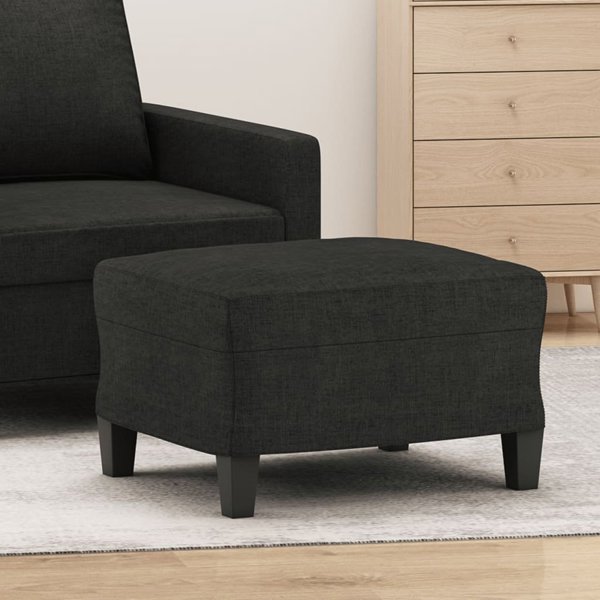 vidaXL Ταμπουρές, μαύρος, 60x50x41 εκ., επενδεδυμένος με ύφασμα