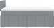 vidaXL Κρεβάτι continental με στρώμα, ανοιχτό γκρι, ύφασμα 120x200 cm