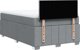 vidaXL Κρεβάτι continental με στρώμα, ανοιχτό γκρι, ύφασμα 120x200 cm