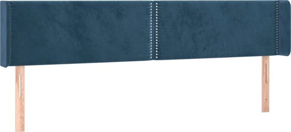 vidaXL Zaglohek uszak, ciemnoniebieski, 203x16x78/88 cm, aksamit