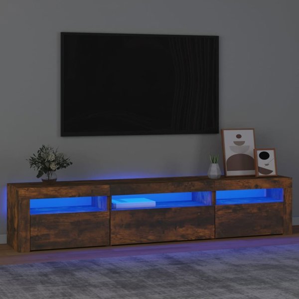 vidaXL Szafka pod TV z oswietleniem LED pryzdymiony dob 195x35x40 cm