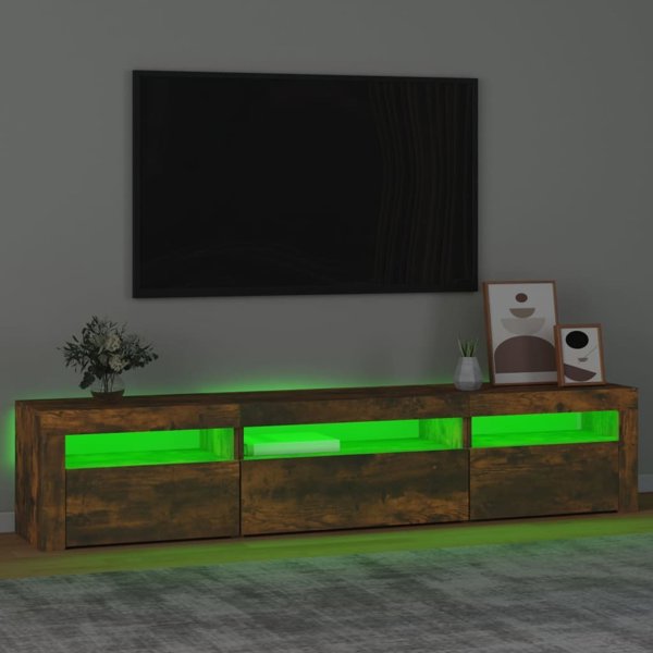 vidaXL Szafka pod TV z oswietleniem LED pryzdymiony dob 195x35x40 cm
