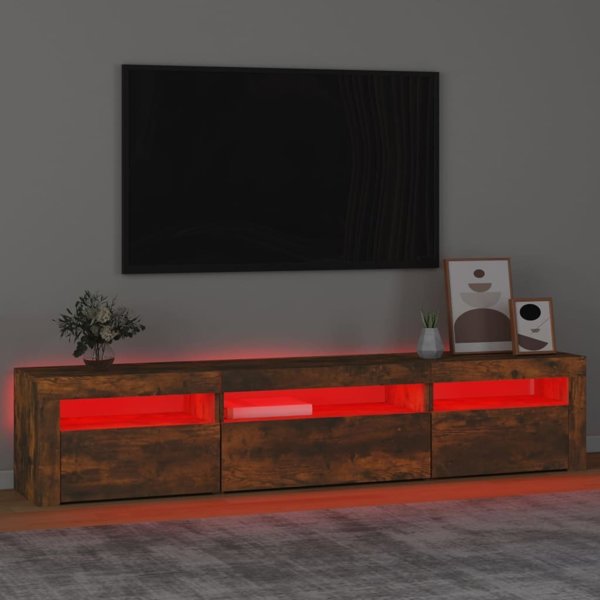 vidaXL Szafka pod TV z oswietleniem LED pryzdymiony dob 195x35x40 cm