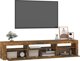 vidaXL Szafka pod TV z oswietleniem LED pryzdymiony dob 195x35x40 cm