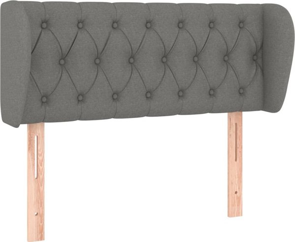 vidaXL Κεφαλάρι uszak, σκούρο γκρι, 103x23x78/88 εκ, ύφασμα