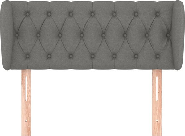 vidaXL Κεφαλάρι uszak, σκούρο γκρι, 103x23x78/88 εκ, ύφασμα