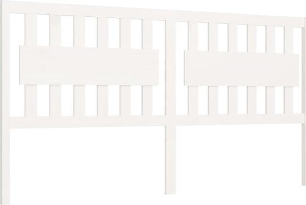 vidaXL Κεφαλάρι κρεβατιού λευκό 185,5x4x100 cm μασίφ ξύλο πεύκου