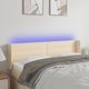 vidaXL Κεφαλάρι κρεβατιού με LED, κρεμ, 147x16x78/88 cm, ύφασμα