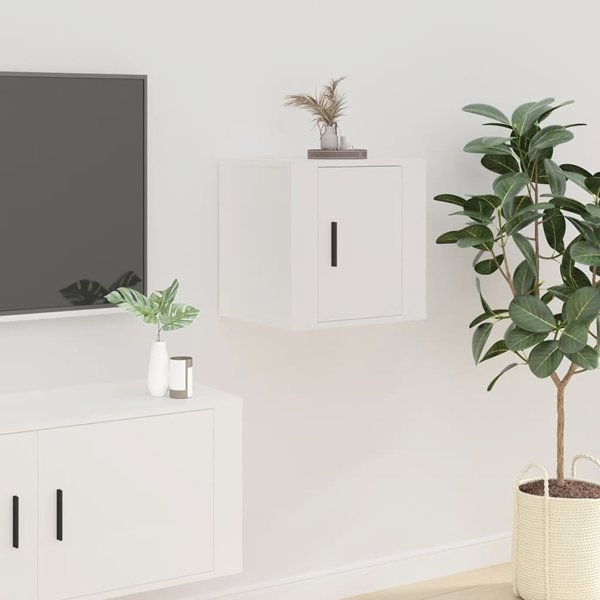 vidaXL Επιτοίχιο έπιπλο τηλεόρασης λευκό, 40x34,5x40 cm