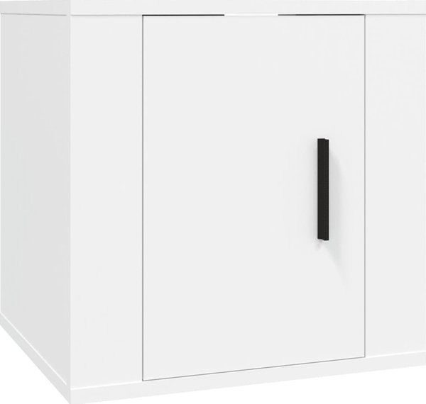 vidaXL Επιτοίχιο έπιπλο τηλεόρασης λευκό, 40x34,5x40 cm