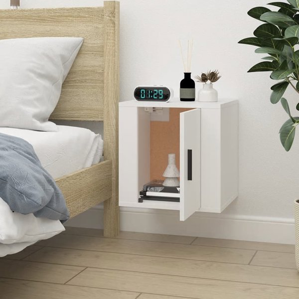 vidaXL Επιτοίχιο έπιπλο τηλεόρασης λευκό, 40x34,5x40 cm