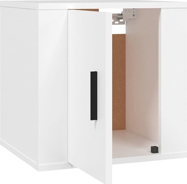 vidaXL Επιτοίχιο έπιπλο τηλεόρασης λευκό, 40x34,5x40 cm