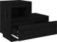 vidaXL vidaXL Szafki nocne, 2 szt., czarne, 60x34x51 cm, lite drewno sosnowe