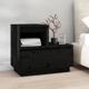 vidaXL vidaXL Szafki nocne, 2 szt., czarne, 60x34x51 cm, lite drewno sosnowe