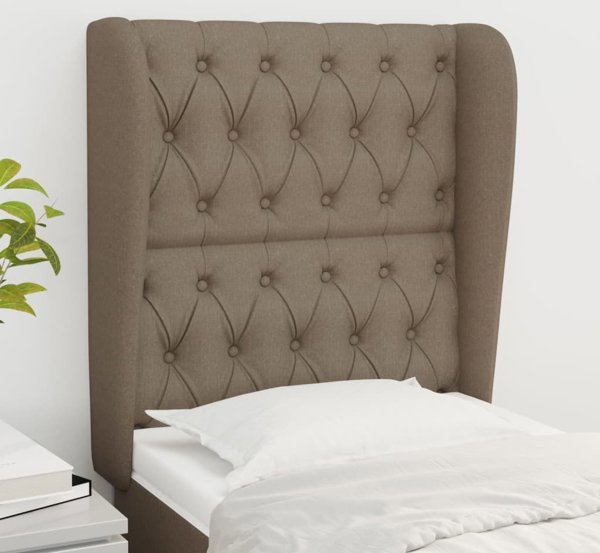 vidaXL Κεφαλάρι uszak, taupe, 83x23x118/128 εκ., ύφασμα