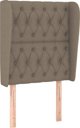 vidaXL Κεφαλάρι uszak, taupe, 83x23x118/128 εκ., ύφασμα