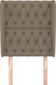 vidaXL Κεφαλάρι uszak, taupe, 83x23x118/128 εκ., ύφασμα