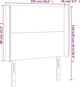 vidaXL Κεφαλάρι κρεβατιού με LED ροζ 103x16x118/128 cm βελούδο