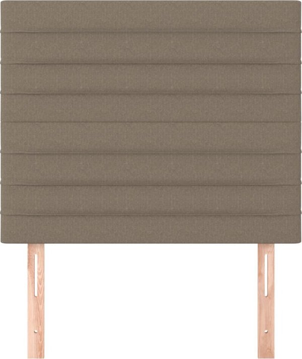 vidaXL Προσκεφαλα κρεβατιου, 2 τεμ., taupe, 80x5x78/88 cm, απο υφασμα