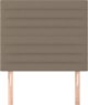 vidaXL Προσκεφαλα κρεβατιου, 2 τεμ., taupe, 80x5x78/88 cm, απο υφασμα