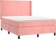 vidaXL Λουτζκο κοντινεντάλ με στρώμα, ρόζ, βελούδο, 140x190 cm