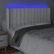 vidaXL Κεφαλάρι κρεβατιού με LED, λευκό, 163x16x118/128 cm, συνθετικό δέρμα