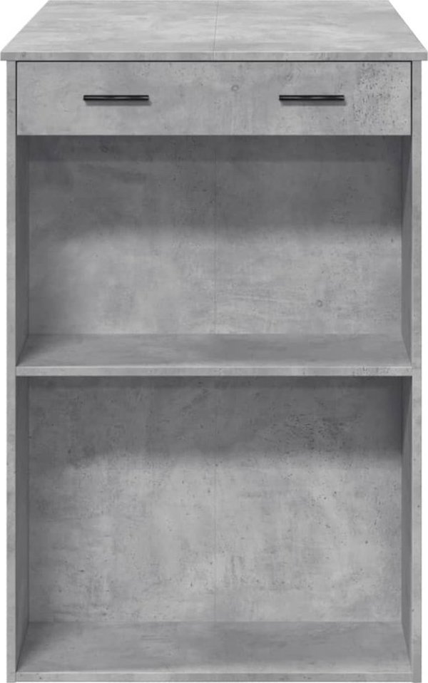 vidaXL Stolik barowy szarosc betonu 102x70x103,5 cm
