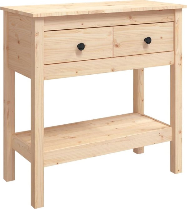 vidaXL vidaXL Stolik konsolowy, 75x35x75 cm, lite drewno sosnowe