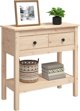 vidaXL vidaXL Stolik konsolowy, 75x35x75 cm, lite drewno sosnowe