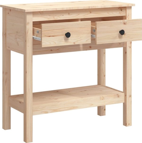 vidaXL vidaXL Stolik konsolowy, 75x35x75 cm, lite drewno sosnowe