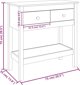 vidaXL vidaXL Stolik konsolowy, 75x35x75 cm, lite drewno sosnowe