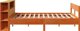 vidaXL Κρεβάτι με ράφι 135x190 cm χωρίς στρώμα από ξύλο πεύκου