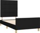 vidaXL Ράμα κρεβατιού με κεφαλάρι, μαύρο, 80x200 cm, με επένδυση υφάσματος