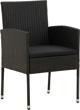 vidaXL Σετ Κήπου 3 Τεμαχίων, Πολυραταν, Μαύρο