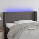 vidaXL Κεφαλάρι κρεβατιού με LED, γκρι, 103x16x78/88 εκ, τεχνητό δέρμα