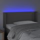 vidaXL Κεφαλάρι κρεβατιού με LED, γκρι, 103x16x78/88 εκ, τεχνητό δέρμα