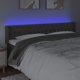 vidaXL Zaglowek do lozka me LED, ciemnoszary, 203x16x78/88 cm, aksamit