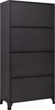 vidaXL vidaXL Szafka zamykana na klucz, antracytowo-czerwona, 90x45x180 cm