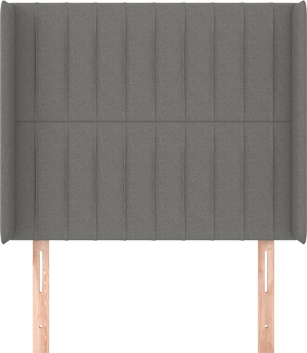 Κεφαλάρι uszak vidaXL σκούρο γκρι 103x16x118/128 cm ύφασμα