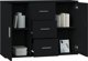 vidaXL Ντουλάπι, μαύρο, 91x29,5x65 εκ, από ξύλινο σύνθετο υλικό