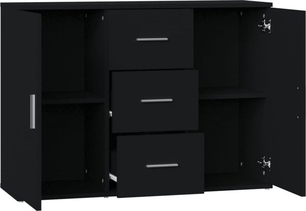 vidaXL Ντουλάπι, μαύρο, 91x29,5x65 εκ, από ξύλινο σύνθετο υλικό