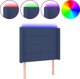 vidaXL Κεφαλάρι κρεβατιού με LED, μπλε, 93x16x118/128 εκ., ύφασμα