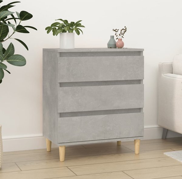 vidaXL Κομότα γκρι τσιμέντο, 60x35x70 εκ, από υλικό ξύλου