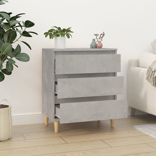 vidaXL Κομότα γκρι τσιμέντο, 60x35x70 εκ, από υλικό ξύλου