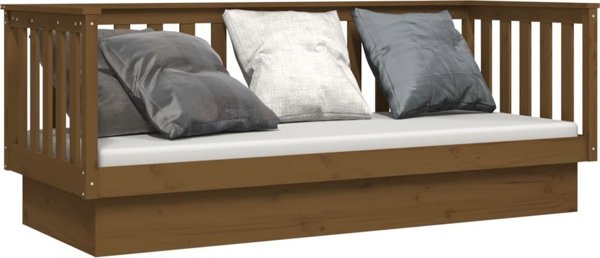 vidaXL Κρεβάτι ημέρας, χρώμα μέλι καφέ, 75x190 cm, μασίφ πεύκο